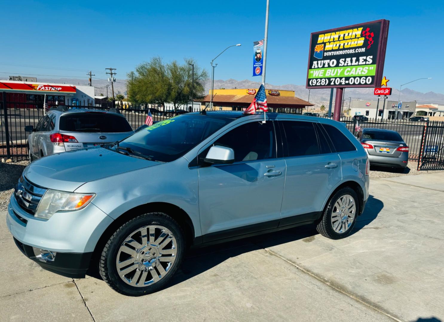 2008 Blue /tan Ford Edge , located at 2190 Hwy 95, Bullhead City, AZ, 86442, (928) 704-0060, 0.000000, 0.000000 - 2008 ford edge limited. leather moonroof. 20 in wheels. only $6995. we finance. runs great cold a/c bluetooth. etc. - Photo#8